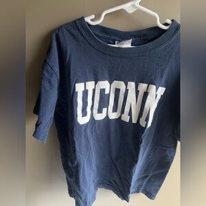 UCONN Huskies Navy Blue Kids Short Sleeve Tee